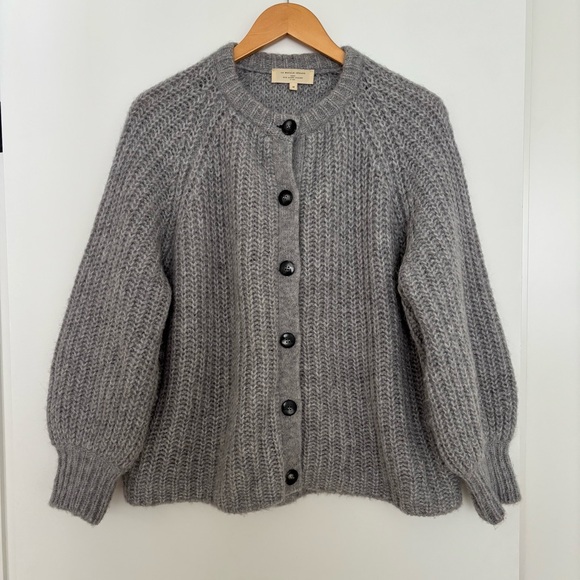 Sezane Emile Cardigan Mottled Grey Size M - Picture 3 of 7